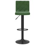 vidaXL Tabourets de bar lot de 2 vert foncé velours