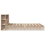 vidaXL Lit bibliothèque sans matelas 135x190 cm bois massif