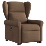 vidaXL Fauteuil inclinable électrique marron tissu