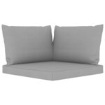 Vidaxl salon de jardin 11 pièces avec coussins gris