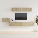 vidaXL Ensemble de meubles TV 5 Pièces Chêne sonoma Bois d'ingénierie
