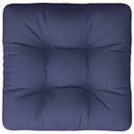 vidaXL Coussin de palette bleu marine 60x61 5x10 cm tissu