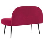 vidaXL Banc rembourré avec dossier Bordeaux 110 x 60 x 76 cm Velours
