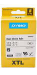 DYMO XTL - Etiquettes pour gaines thermo-rétractables continues  6mm x 2 9m - Noir sur Blanc