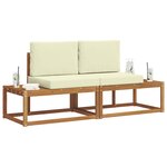 vidaXL Ensemble de canapés d'extérieur avec coussin 2 Pièces Naturel