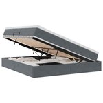 vidaXL Lit avec rangement et matelas Gris foncé 160 x 200 cm Velours
