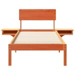 vidaXL Cadre de lit avec tête de lit Brun cire 75 x 190 cm Pin massif