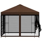 vidaXL Abri de jardin avec parois 3 x 3 m Marron Polyester et Acier