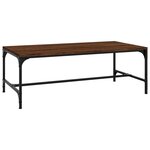 vidaXL Table basse Chêne marron 100x50x35 cm Bois d'ingénierie