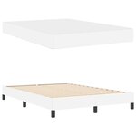 vidaXL Cadre de lit avec matelas Blanc pur 140 x 200 cm tissu