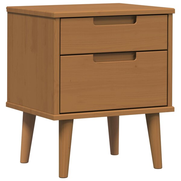 vidaXL Cabinet de chevet Caramel 40 x 35 x 48 cm Pin massif