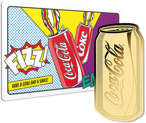 Monnaie COCA-COLA Pop-art Can 1/1000 Oz Medaille Or (PRÉCOMMANDE)