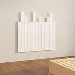vidaXL Tête de lit murale Blanc 82 5x3x80 cm Bois massif de pin