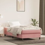 vidaXL Matelas de lit à ressorts ensachés rose 100x220x20 cm velours