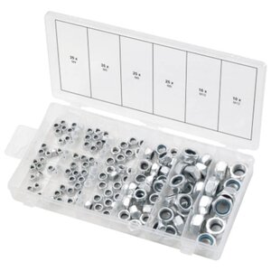 Ks tools assortiment d'écrous autobloquants 146 pcs m4-12