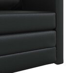 vidaXL Sofa Lit de Sol avec coussin Noir 74 x 77 x 81 cm Faux cuir