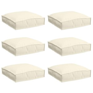 vidaXL Coussin 6 Pièces Crème 40 x 40 x 8 cm Tissu Oxford