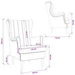 vidaXL Fauteuil Gris clair Velours
