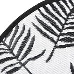 vidaXL Tapis d'extérieur ARAKIL blanc et noir Ø160 cm PP