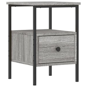 vidaXL Table de chevet sonoma gris 34x36x50 cm bois d'ingénierie