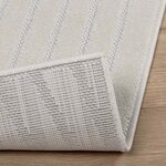 vidaXL Tapis de surface Carré HUARTE Crème 240 x 240 cm Polyester
