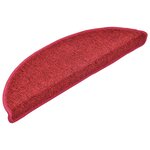 vidaXL Tapis d'escalier 20 pièces 56 x 17 x 3 cm Rouge Demi-rond