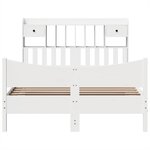 vidaXL Cadre de lit sans matelas blanc 140x190 cm bois de pin massif