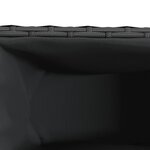 vidaXL Jardinière avec roulettes et 3 pots noir 107x32x38 cm rotin