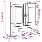vidaXL Armoire suspendue Corona Blanc 70 x 33 x 71 5 cm Pin massif
