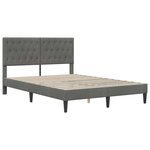vidaXL Cadre de lit avec tête de lit Gris foncé 160 x 200 cm Velours