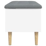 vidaXL Banc de rangement blanc 82x42x46 cm bois d'ingénierie