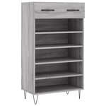 vidaXL Armoire à chaussures sonoma gris 60x35x105 cm bois d'ingénierie