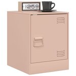 vidaXL Table de chevet rose 34 5x39x44 cm acier