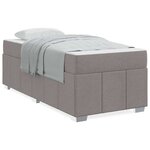 vidaXL Cadre de lit avec matelas Taupe 80 x 200 cm tissu