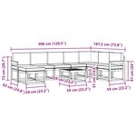 vidaXL Ensemble de canapés d'extérieur 9 Pièces Blanc et anthracite