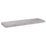 vidaXL Étagères murales flottantes 2 Pièces gris béton 80x23 5x3 8 cm MDF