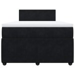 vidaXL Sommier à lattes de lit avec matelas Noir 120x200 cm Velours