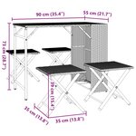 vidaXL Ensemble à manger de jardin 5 Pièces pliable beige résine tressée