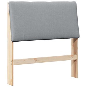vidaXL Tête de lit capitonnée Gris clair 100 cm Pin massif