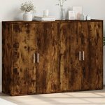 vidaXL Buffets 2 Pièces chêne fumé 60x31x84 cm bois d'ingénierie