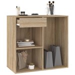 vidaXL Armoire cosmétique Chêne sonoma 80x40x75 cm Bois d'ingénierie