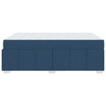 vidaXL Cadre de lit avec matelas Bleu 160 x 200 cm tissu