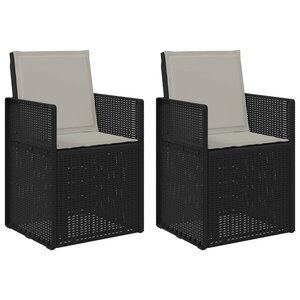 vidaXL Chaises de jardin salle à manger 2 pc Anthracite et Gris clair