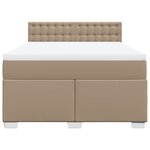 vidaXL Sommier à lattes de lit avec matelas Cappuccino 160x200 cm