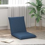 vidaXL Fauteuil de sol ajustable Bleu Tissu