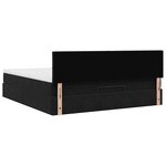 VidaXL Cadre de lit ottoman avec matelas noir 160x200 cm velours