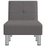 vidaXL Chaise longue gris similicuir