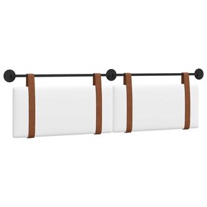 vidaXL Tête de lit suspendue Uni Blanc 190 x 55 x 5 cm PU antique