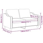 vidaXL Canapé à 2 places Jaune clair 120 cm Tissu