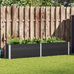 vidaXL Lit surélevé de jardin 250x50x54 cm WPC Gris